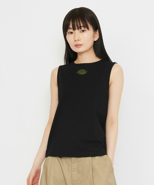 Dickies（ディッキーズ）の「Dickies/ディッキーズ エンブロイダリー タンクトップ（タンクトップ・レディース・ピンク/ブラック・MEDIUM/LARGE）」の2枚目の写真