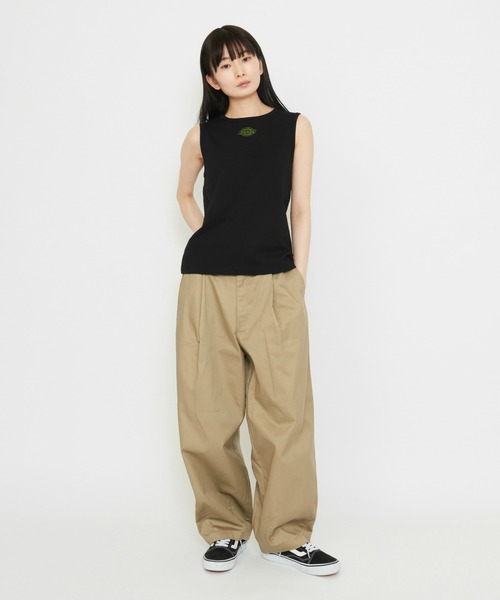 Dickies（ディッキーズ）の「Dickies/ディッキーズ エンブロイダリー タンクトップ（タンクトップ・レディース・ピンク/ブラック・MEDIUM/LARGE）」の3枚目の写真