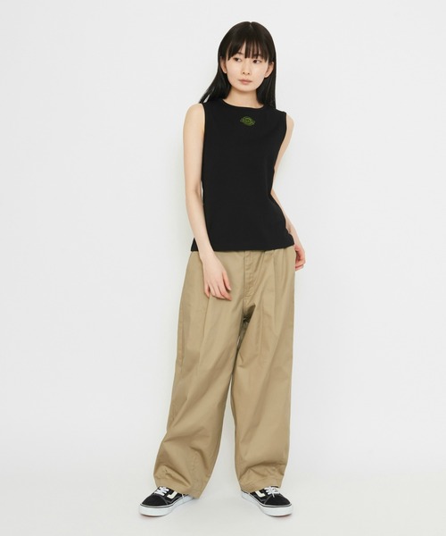 Dickies（ディッキーズ）の「Dickies/ディッキーズ エンブロイダリー タンクトップ（タンクトップ・レディース・ピンク/ブラック・MEDIUM/LARGE）」の4枚目の写真