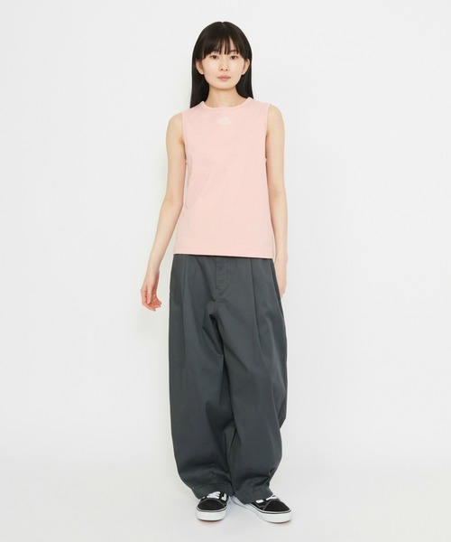 Dickies（ディッキーズ）の「Dickies/ディッキーズ エンブロイダリー タンクトップ（タンクトップ・レディース・ピンク/ブラック・MEDIUM/LARGE）」の10枚目の写真