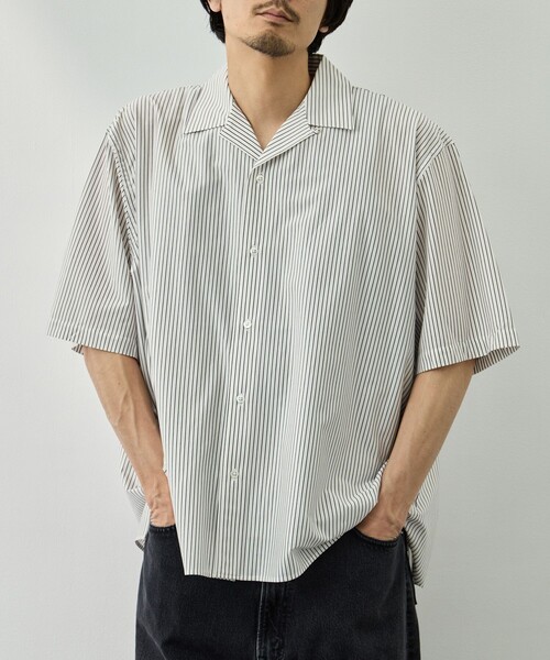 KANEMASA PHIL.(カネマサフィル)の「【KANEMASA PHIL./カネマサフィル】46G Stripe Ether Shirt(シャツ/ブラウス・メンズ・ブルー/ホワイト・M/S/L)」の3枚目の写真