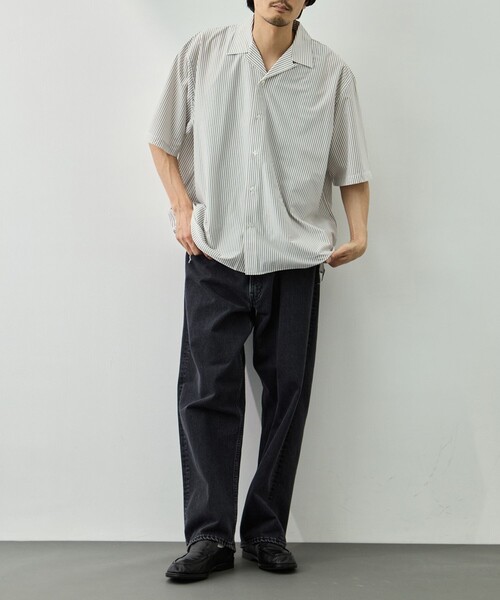 KANEMASA PHIL.(カネマサフィル)の「【KANEMASA PHIL./カネマサフィル】46G Stripe Ether Shirt(シャツ/ブラウス・メンズ・ブルー/ホワイト・M/S/L)」の4枚目の写真