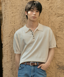WEDNESDAY OASIS（ウェンズデーオアシス）の「ボタンカラー ハーフニット_IVORY(WC26KN50)（ニット/セーター）」