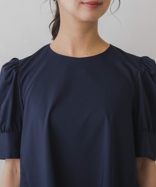 Sono(ソーノ)の「【SONO/ソーノ】【SONO NAVY/ソーノネイビー】バックティアードパフィブラウス(シャツ/ブラウス・レディース・ホワイト/ネイビー・F)」の15枚目の写真