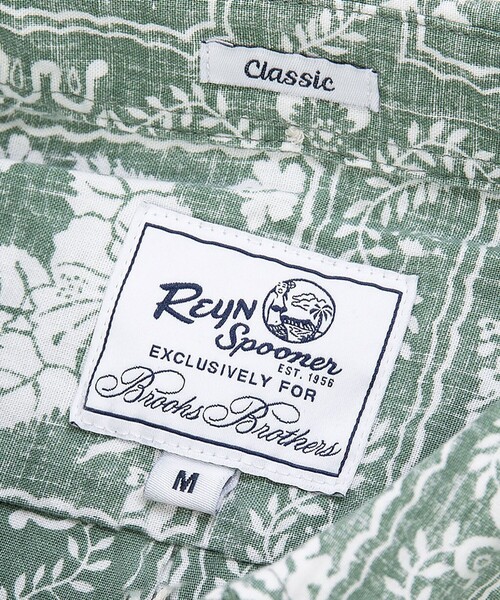 reyn spooner(レインスプーナー)の「Brooks Brothers×Reyn Spooner コットン/ポリエステル ボタンダウン アロハシャツ(シャツ/ブラウス・メンズ・ブルーパープル/レッド/グリーン・LARGE/SMALL/MEDIUM)」の5枚目の写真