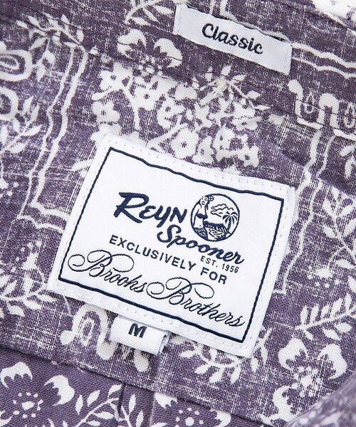 reyn spooner(レインスプーナー)の「Brooks Brothers×Reyn Spooner コットン/ポリエステル ボタンダウン アロハシャツ(シャツ/ブラウス・メンズ・ブルーパープル/レッド/グリーン・LARGE/SMALL/MEDIUM)」の8枚目の写真