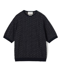 TOMORROWLAND tricot コットンリネン モスステッチ柄クルーネック半袖