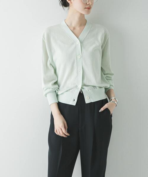 URBAN RESEARCH（アーバンリサーチ）の「UVカット加工Vネックカーディガン（カーディガン/ボレロ・レディース・ブラック/レッド/ミント・FREE）」の3枚目の写真