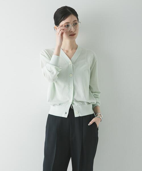 URBAN RESEARCH（アーバンリサーチ）の「UVカット加工Vネックカーディガン（カーディガン/ボレロ・レディース・ブラック/レッド/ミント・FREE）」の12枚目の写真