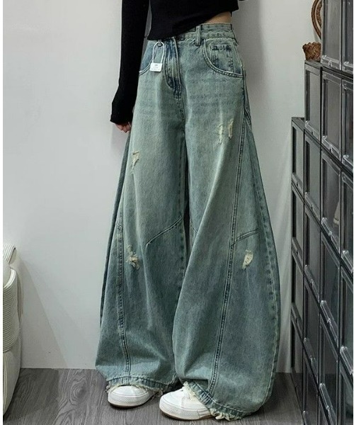 REBALANCE（リバランス）の「ワイドデニム（デニムパンツ・メンズ・A・LARGE/MEDIUM/SMALL）」の2枚目の写真
