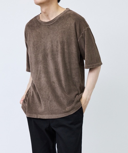 SCREEN STARS（スクリーンスターズ）の「【SCREEN STARS / スクリーンスターズ】パイルショートスリーブTシャツ（Tシャツ/カットソー・メンズ・チャコールグレー/カーキ/ダークブラウン・M/S/L）」の8枚目の写真