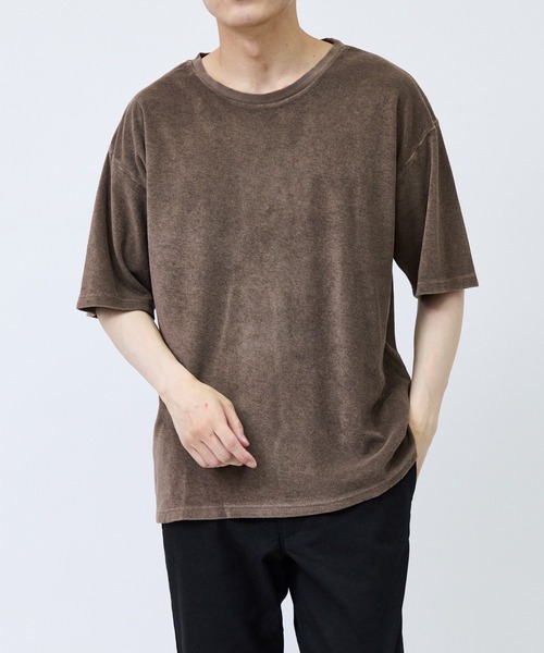 SCREEN STARS（スクリーンスターズ）の「【SCREEN STARS / スクリーンスターズ】パイルショートスリーブTシャツ（Tシャツ/カットソー・メンズ・チャコールグレー/カーキ/ダークブラウン・M/S/L）」の9枚目の写真