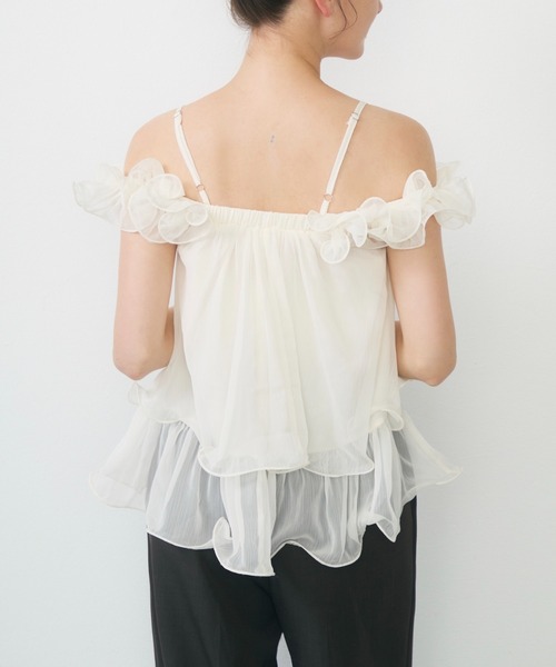 Lunea(ルネア)の「チュールフリルオフショルブラウス / tulle frill off shoulder blouse(シャツ/ブラウス・レディース・ピンク/アイボリー・FREE)」の22枚目の写真