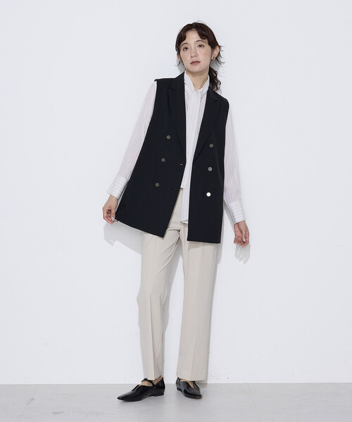 COMME CA(コムサ)の「〔 TALLサイズ 〕 ネオストレッチトロ ジレ(ベスト・レディース・ブラック・15号)」の8枚目の写真