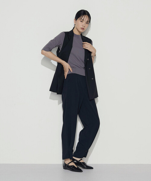 COMME CA(コムサ)の「〔 TALLサイズ 〕 ネオストレッチトロ ジレ(ベスト・レディース・ブラック・15号)」の9枚目の写真