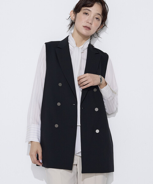 COMME CA(コムサ)の「〔 TALLサイズ 〕 ネオストレッチトロ ジレ(ベスト・レディース・ブラック・15号)」の11枚目の写真