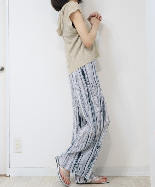 DISKEEN SURE(ディスキーンシュアー)の「大人顔ニュアンスカラーのマーブル柄 プリーツワイドパンツ(その他パンツ・レディース・ピンク/イエロー/グリーン/ブラック・FREE)」の19枚目の写真