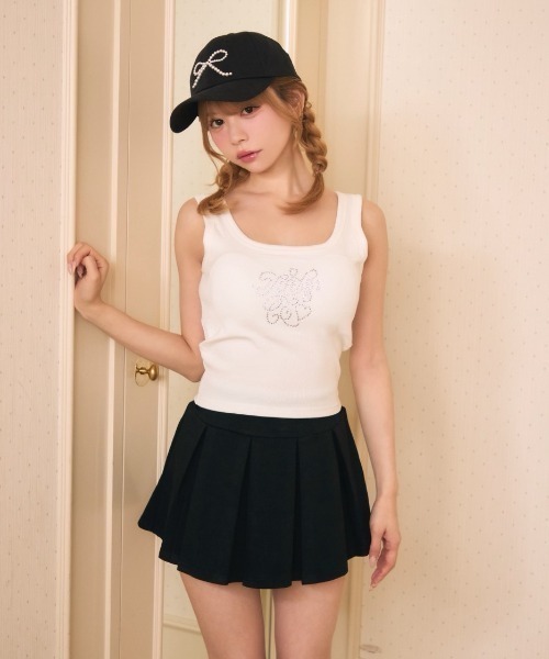 TITTY&CO.(ティティーアンドコー)の「ストーンロゴタンクトップ(タンクトップ・レディース・ライトグレー/ホワイト/ブラック/ライトブルー・FREE)」の15枚目の写真
