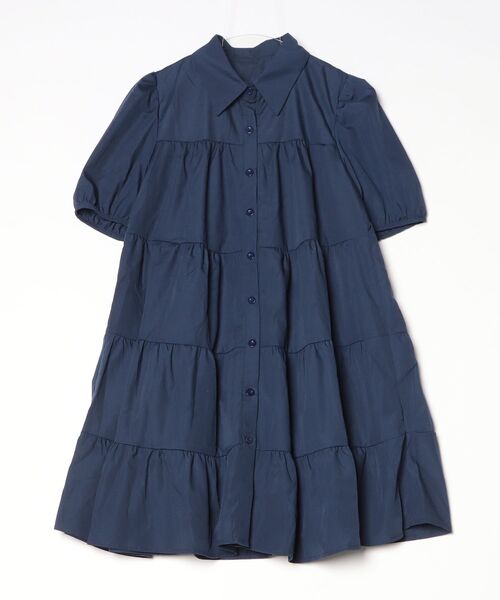 YUGA(ユーガ)の「YUGA_YGMC Korean-style Tiered mini dress(ワンピース・レディース・ライトイエロー/ネイビー・FREE)」の10枚目の写真