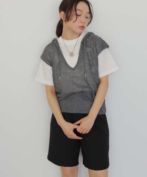 cheriella(シェリエラ)の「【cheriella】ニュアンスストーンロングネックレス NUANCE STONE LONG NECKLACE(ネックレス・レディース・オフホワイト/グレイッシュベージュ・FREE)」の20枚目の写真