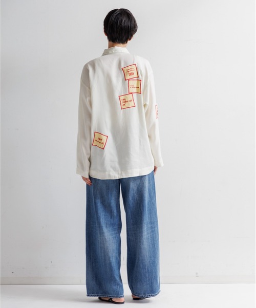 LEIN(リーン)の「アップリケ刺繍シャツ(シャツ/ブラウス・レディース・ブラック/ピンク/オフホワイト・2/1)」の7枚目の写真