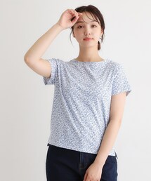 【接触冷感/マシンウォッシュ可】スウィート アリッサム柄スムースTシャツ