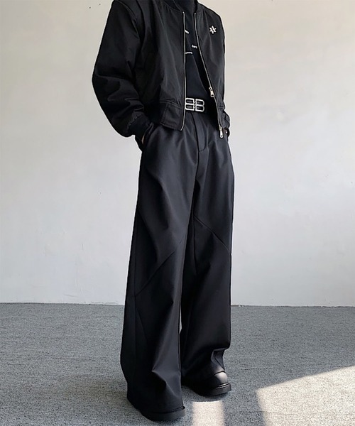 WESTBOY(ウエストボーイ)の「Y2K 切り替え ワイドスラックス WO26W1PT08(スラックス・メンズ・グレー/ブラウン/ブラック・L/M/XL)」の6枚目の写真