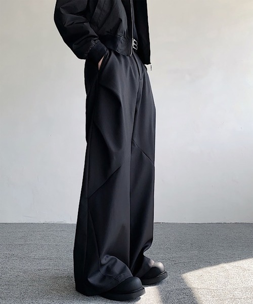 WESTBOY(ウエストボーイ)の「Y2K 切り替え ワイドスラックス WO26W1PT08(スラックス・メンズ・グレー/ブラウン/ブラック・L/M/XL)」の9枚目の写真