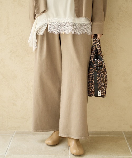 Elura（エルーラ）の「カラーワイドデニム＜低身長サイズあり＞/881227（デニムパンツ・レディース・ブルー/モカ/オフホワイト・FREE(S)/LARGE/MEDIUM）」の3枚目の写真