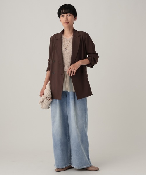 Elura（エルーラ）の「カラーワイドデニム＜低身長サイズあり＞/881227（デニムパンツ・レディース・ブルー/モカ/オフホワイト・FREE(S)/LARGE/MEDIUM）」の15枚目の写真