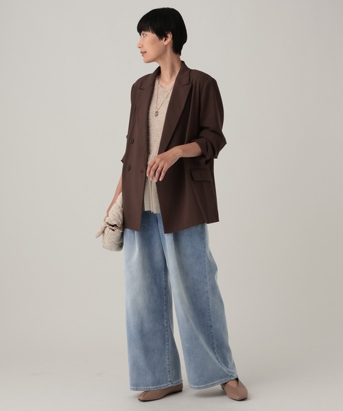 Elura（エルーラ）の「カラーワイドデニム＜低身長サイズあり＞/881227（デニムパンツ・レディース・ブルー/モカ/オフホワイト・FREE(S)/LARGE/MEDIUM）」の16枚目の写真