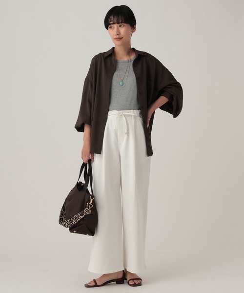 Elura（エルーラ）の「カラーワイドデニム＜低身長サイズあり＞/881227（デニムパンツ・レディース・ブルー/モカ/オフホワイト・FREE(S)/LARGE/MEDIUM）」の5枚目の写真