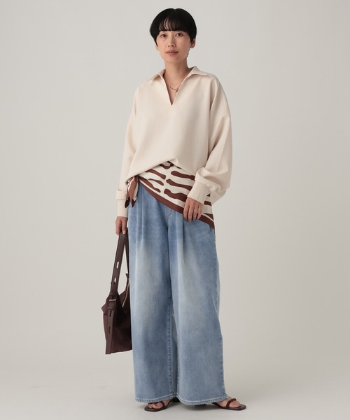 Elura（エルーラ）の「カラーワイドデニム＜低身長サイズあり＞/881227（デニムパンツ・レディース・ブルー/モカ/オフホワイト・FREE(S)/LARGE/MEDIUM）」の10枚目の写真