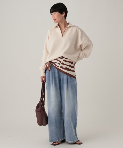 Elura（エルーラ）の「カラーワイドデニム＜低身長サイズあり＞/881227（デニムパンツ・レディース・ブルー/モカ/オフホワイト・FREE(S)/LARGE/MEDIUM）」の11枚目の写真