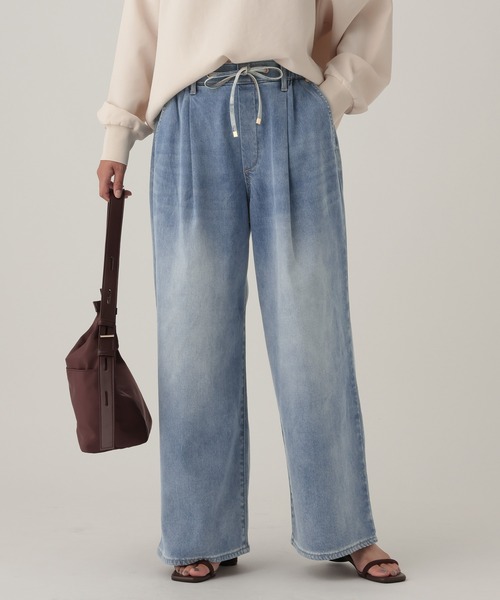 Elura（エルーラ）の「カラーワイドデニム＜低身長サイズあり＞/881227（デニムパンツ・レディース・ブルー/モカ/オフホワイト・FREE(S)/LARGE/MEDIUM）」の17枚目の写真