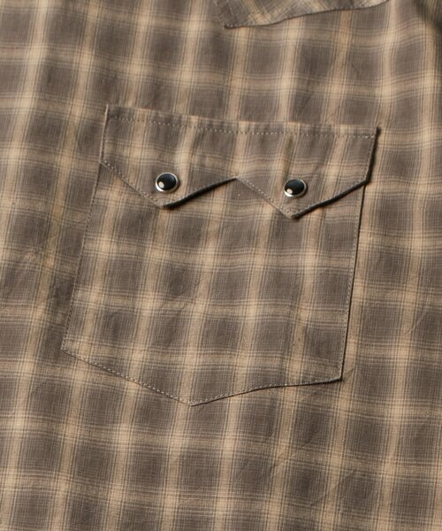 WHO'S WHO gallery(フーズフーギャラリー)の「【KOOKY'N】SCORPION CHECK L/Sシャツ(シャツ/ブラウス・メンズ・ブラウン/サックスブルー・MEDIUM/LARGE)」の6枚目の写真