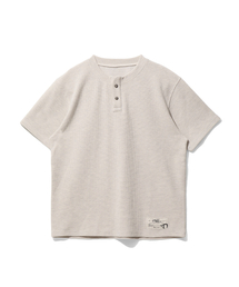 OGARP（オガープ）の「Waffle henley neck Tee Oatmeal（Tシャツ/カットソー）」