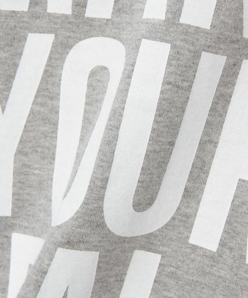 green label relaxing（グリーンレーベルリラクシング）の「オーガニックコットン BIGメッセージT ロングスリーブ◆（Tシャツ/カットソー・キッズ・オフホワイト/グレー・105/125/135/95/115）」の7枚目の写真