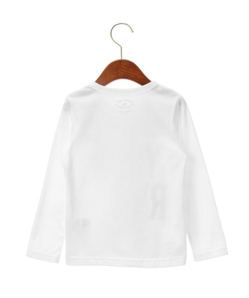 green label relaxing（グリーンレーベルリラクシング）の「オーガニックコットン BIGメッセージT ロングスリーブ◆（Tシャツ/カットソー・キッズ・オフホワイト/グレー・105/125/135/95/115）」の8枚目の写真