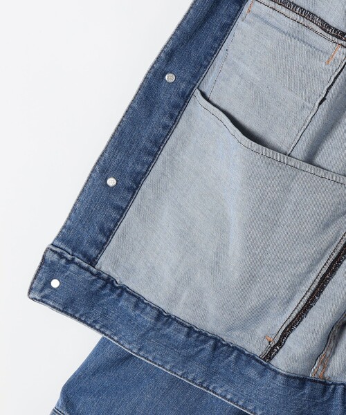 Healthy denim(ヘルシーデニム)の「Healthy DENIM:〈洗濯機可能〉デニム ジャケット(その他アウター・レディース・ブルー/ブラック・ONE SIZE)」の7枚目の写真