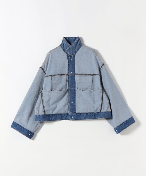 Healthy denim(ヘルシーデニム)の「Healthy DENIM:〈洗濯機可能〉デニム ジャケット(その他アウター・レディース・ブルー/ブラック・ONE SIZE)」の8枚目の写真