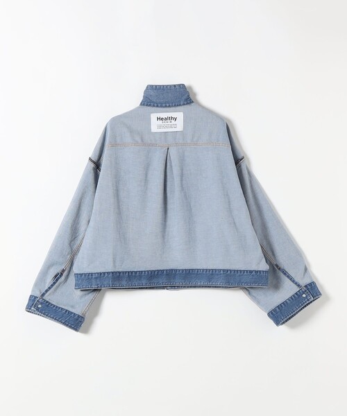Healthy denim(ヘルシーデニム)の「Healthy DENIM:〈洗濯機可能〉デニム ジャケット(その他アウター・レディース・ブルー/ブラック・ONE SIZE)」の9枚目の写真
