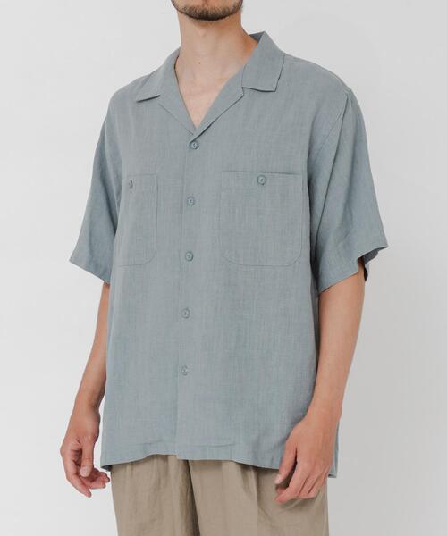 URBAN RESEARCH(アーバンリサーチ)の「SANDWASH LINEN OPEN SHIRTS(シャツ/ブラウス・メンズ・オレンジ/ホワイト/ライトブルー/ネイビー・MEDIUM/LARGE)」の3枚目の写真