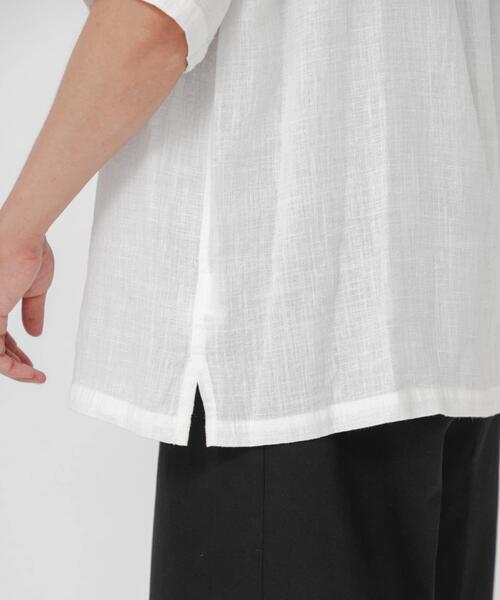 URBAN RESEARCH(アーバンリサーチ)の「SANDWASH LINEN OPEN SHIRTS(シャツ/ブラウス・メンズ・オレンジ/ホワイト/ライトブルー/ネイビー・MEDIUM/LARGE)」の6枚目の写真