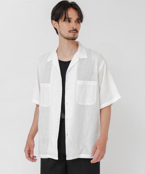 URBAN RESEARCH(アーバンリサーチ)の「SANDWASH LINEN OPEN SHIRTS(シャツ/ブラウス・メンズ・オレンジ/ホワイト/ライトブルー/ネイビー・MEDIUM/LARGE)」の7枚目の写真