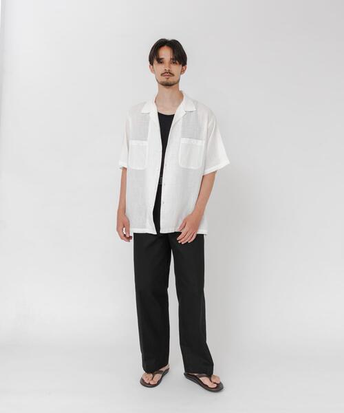 URBAN RESEARCH(アーバンリサーチ)の「SANDWASH LINEN OPEN SHIRTS(シャツ/ブラウス・メンズ・オレンジ/ホワイト/ライトブルー/ネイビー・MEDIUM/LARGE)」の9枚目の写真