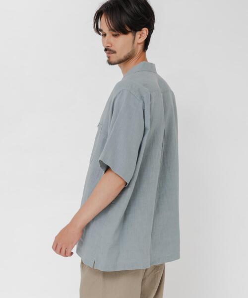 URBAN RESEARCH(アーバンリサーチ)の「SANDWASH LINEN OPEN SHIRTS(シャツ/ブラウス・メンズ・オレンジ/ホワイト/ライトブルー/ネイビー・MEDIUM/LARGE)」の5枚目の写真