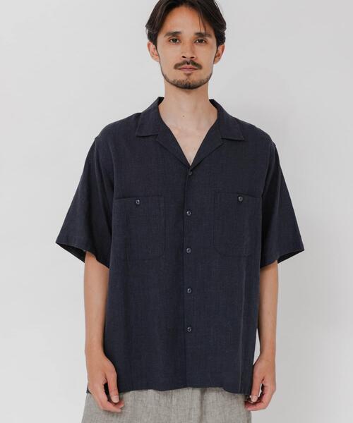 URBAN RESEARCH(アーバンリサーチ)の「SANDWASH LINEN OPEN SHIRTS(シャツ/ブラウス・メンズ・オレンジ/ホワイト/ライトブルー/ネイビー・MEDIUM/LARGE)」の20枚目の写真