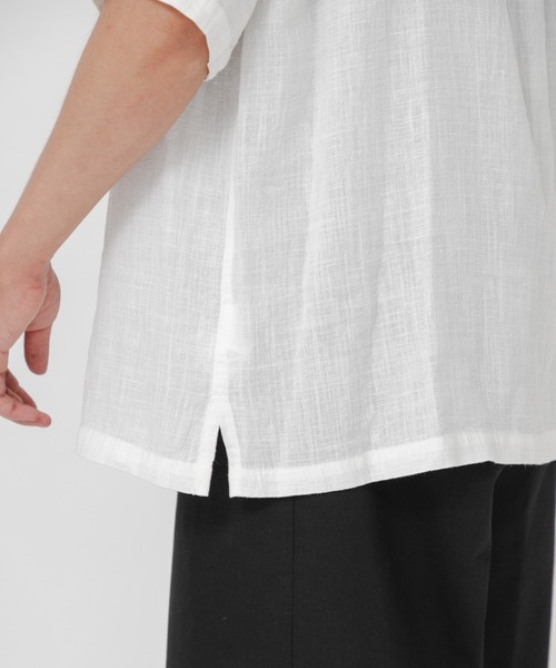 URBAN RESEARCH（アーバンリサーチ）の「SANDWASH LINEN OPEN SHIRTS（シャツ/ブラウス・メンズ・オレンジ/ホワイト/ライトブルー/ネイビー・MEDIUM/LARGE）」の11枚目の写真