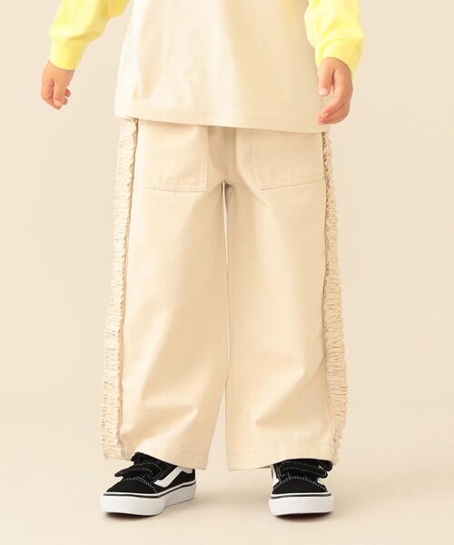 BEAMS mini(ビームスミニ)の「【WEB限定】サイドフリル デニム 2026FW(90~140cm)女の子 フリル 通園 通学(その他パンツ・キッズ・ナチュラル/インディゴブルー・90/120/110/100/140/130)」の1枚目の写真